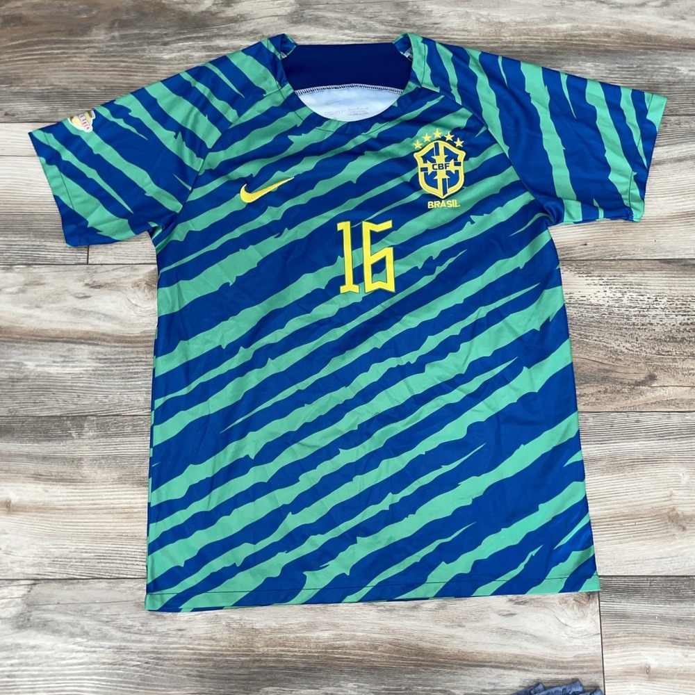 Nike Dri-Fit Brazil National Team 2022/23 Pre-Match Jersey Shirt Men's‎ M